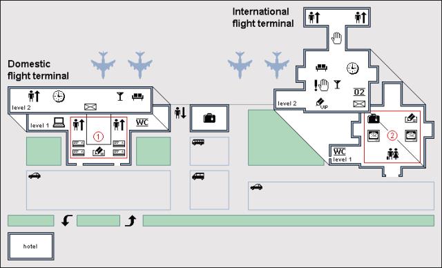 Схема аэропорта "Толмачёво"