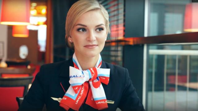 Бортпроводница «Уральских авиалиний» вошла в ТОП-3 самых красивых стюардесс мира