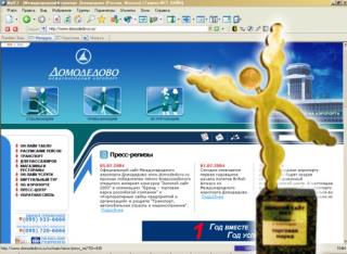 Domodedovo International Airport's web-site is the winner of the "Golden Site 2003" contest.