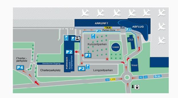 Схема парковки аэропорта Грац-Талерхоф